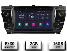 NAVIGATIE TOYOTA Corolla 2014, ANDROID 9, Quadcore PX30 2GB RAM + 16GB ROM cu DVD, 7 Inch - AD-BGWCOROLLA3P3 foto