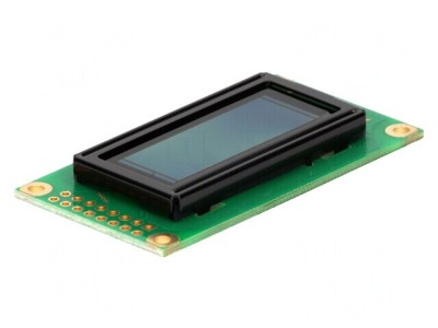 Afișaj OLED Alfanumeric 8x2 58x27mm Galben-Verde 16 PIN foto