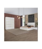 DORMITOR OTTO ALB /AURIU 160X200 FARA OGLINDA