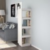 VidaXL Bibliotecă/Separator cameră, alb, 40x35x135 cm, lemn masiv pin 810850