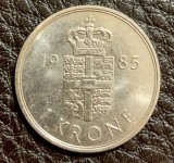 Danemarca - Moneda - 1 KRONE - 1 Coroana daneza anul 1985 - produsul din imagini, Europa