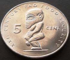 Moneda FAO 5 CENTI - I-le COOK (Oceania), anul 2000 *cod 660 - UNC din FASIC foto