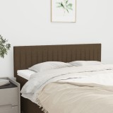 Cumpara ieftin Tăblii de pat, 2 buc., maro &icirc;nchis, 72x5x78/88 cm, textil