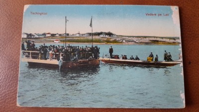 Carte postala, Techirghiol vedere pe lac, inceput de secol XX foto