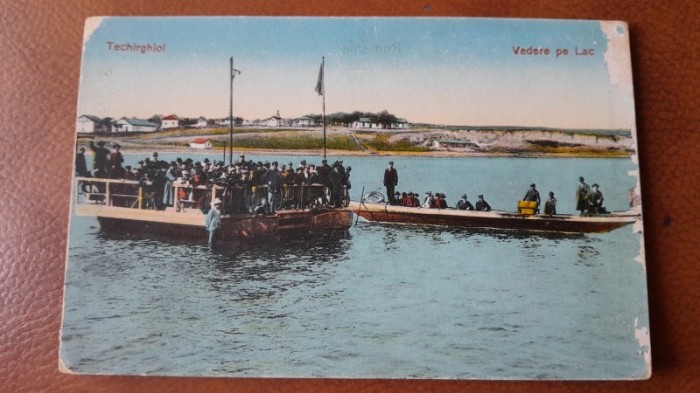 Carte postala, Techirghiol vedere pe lac, inceput de secol XX