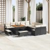VidaXL Set de canapele pentru grădină 13 pcs Negru Rattan poli 3362575