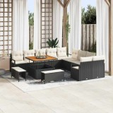Cumpara ieftin Set de canapele pentru grădină 13 pcs Negru Rattan poli