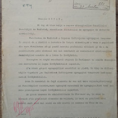 Scrisoare privind concursul de agregatie// 1935, semnat Daniel Danielopolu