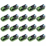 Gossi chingi de fixare cu clichet, 20 buc., verde, 6 m, 800 dan