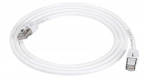 Cablu de retea Ethernet RJ45 Cat 7 Amazon Basics, 10 Gpbs, 600 MHz, 1.5 metri, alb - RESIGILAT