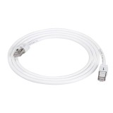 Cablu de retea Ethernet RJ45 Cat 7 Amazon Basics, 10 Gpbs, 600 MHz, 1.5 metri, alb - RESIGILAT