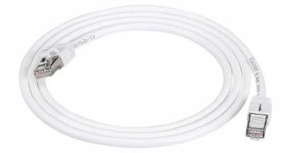 Cablu de retea Ethernet RJ45 Cat 7 Amazon Basics, 10 Gpbs, 600 MHz, 1.5 metri, alb - RESIGILAT foto