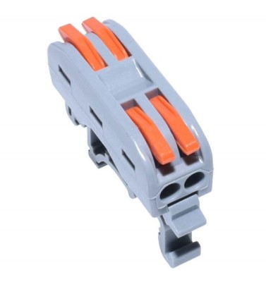 Conector 2+2 cu sina portocaliu pentru cablu maxim 4 mm foto