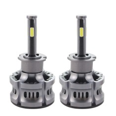 Resigilat Set 2 LED-uri Auto Techstar&reg; N8, H3, 50w, 5500 Lumeni, 3000K-8000K, AUTO, 12-24 Volti, COB, Canbus, Radiator Aluminiu