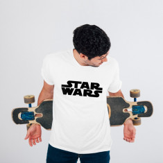 Tricou personalizat barbat "STAR WARS", Alb, Marime L