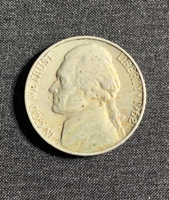 Moneda five cents 1962 USA