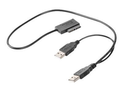 CABLU USB GEMBIRD adaptor, USB 2.0 (T) la slim S-ATA (T),50cm, pt. SSD, DVD