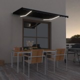Cumpara ieftin Copertină retractabilă manual cu LED, antracit, 350x250 cm