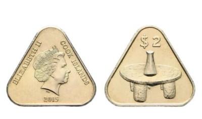 Insulele Cook 2015 - 2 dollars UNC foto