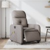 VidaXL Fotoliu electric de masaj rabatabil, gri taupe, textil