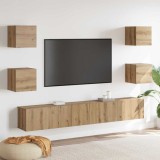 vidaXL Cabinet TV 6 pcs Maro 200 x 30 x 30 cm Lemn compozit