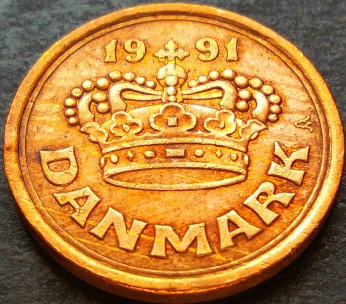 Moneda 25 ORE - DANEMARCA, anul 1991 * cod 2201 A