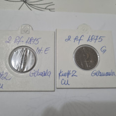monede germania 2 pf 1875