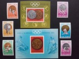 1972 - J.O. vara Munchen - Medalii Olimpice - serie + colita dantelata+colita nedantelata - LP805 + LP806+LP807