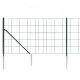 Gard plasa de sarma cu tarusi de fixare, verde, 1x10 m GartenMobel Dekor, vidaXL