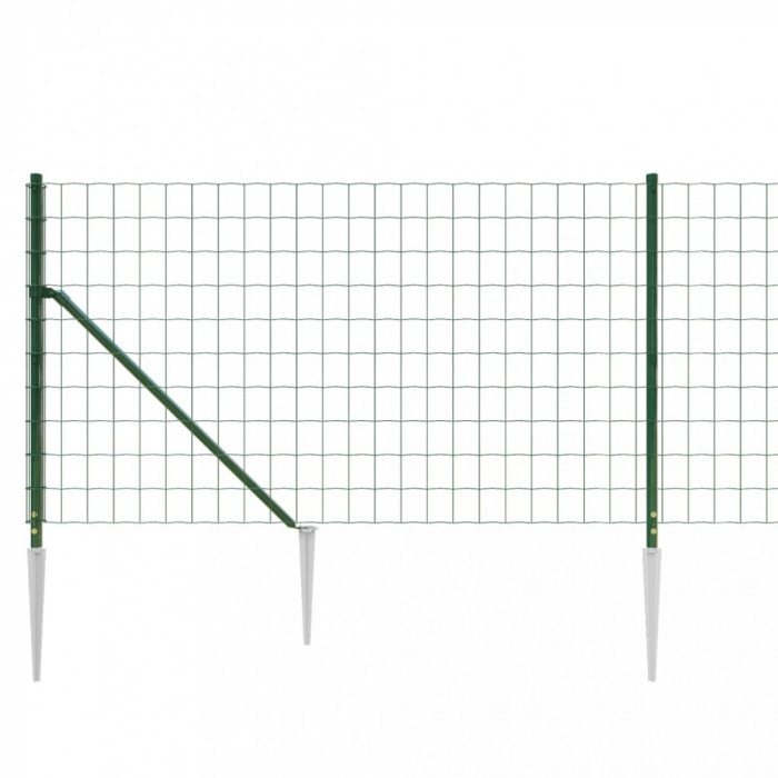 Gard plasa de sarma cu tarusi de fixare, verde, 1x10 m GartenMobel Dekor