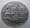 F.017 DANZIG 10 PFENNIGE 1923, Europa, Cupru-Nichel