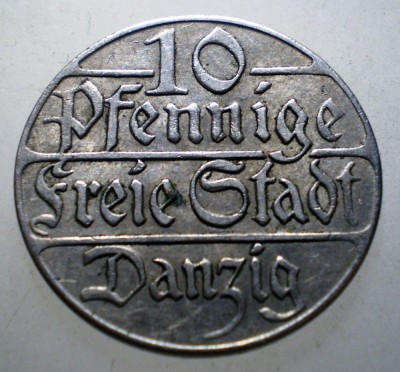 F.017 DANZIG 10 PFENNIGE 1923 foto