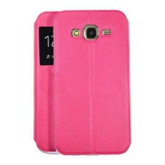 Husa FlipCover Book Samsung J1 2016&nbsp; j120 Fashion Pink S-View