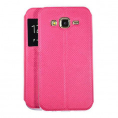 Husa FlipCover Book Samsung Galaxy J1 2016  j120 Fashion Pink S-View