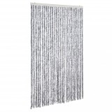 Cumpara ieftin Perdea pentru insecte, alb si gri, 118 x 220 cm, chenille