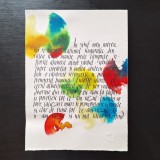 Bogdan Tanase Marinescu - Manuscris caligrafic, fata/verso, poem Michizo, 2024