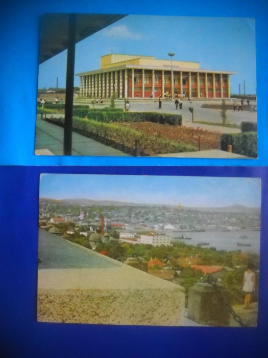 HOPCT LOT NR 364 TULCEA IN ANII 60-2 CARTI POSTALE-RPR-CIRCULATE