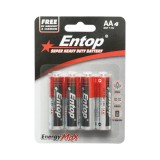 Baterii AA Entop 1.5V zinc-carbon Super Heavy Duty, 4 buc/set