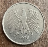 C50 - Moneda foarte veche - Germania - 5 marci - 1976 litera F