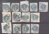 Great Britain 1900 Small lot 13 x Queen Victoria on piece Mi.100 MH AM.248