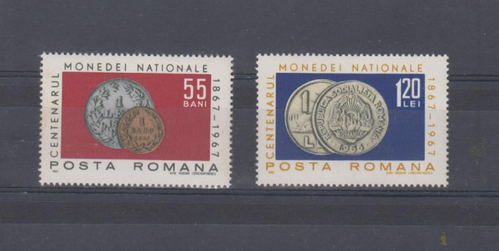 M1 TX6 6 - 1967 - Centenarul monedei nationale