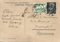 NI670 Constanța Popescu-R&acirc;mniceanu, carte poștală olografă circulată Lvov-București, 1938
