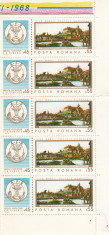 ROMANIA 1968 LP 685 ZIUA MARCII POSTALE ROMANESTI BLOC DE 5 MNH foto