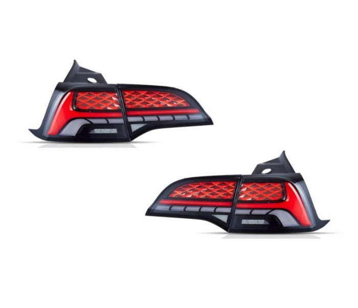 Set lampa spate TESLA MODEL 3, 07.2017-12.2023, partea stanga, dynamic indicator; cu animatii; LED; TUNING,