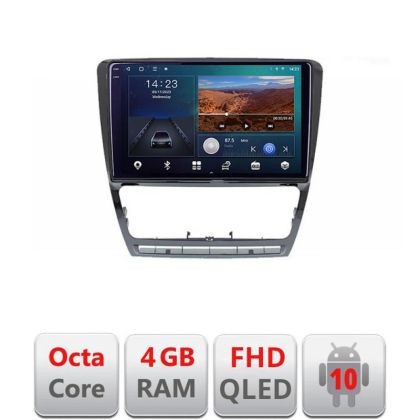 Navigatie Skoda Octavia 2 2005-2013 B-005 Android Ecran QLED octa core 4+64 carplay android auto KIT-005+EDT-E310V3 CarStore Technology