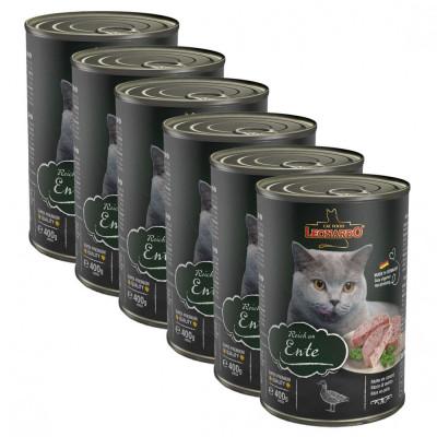 Conserva pentru pisici Leonardo, rață 6 x 400 g foto