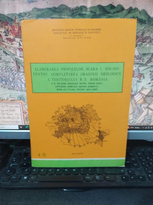 Hartă 4-B, Secțiune geologică Talpoș-Avram iancu-Căprioara-Homojdia-Băuțar-Gornovița-Roșia Jiu-Filiași-Rovine-Malu Mare, c. 1984, 103