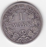 Germania 1 Mark Marca 1874 Wilhelm I type 1 large shield small eagle litera D