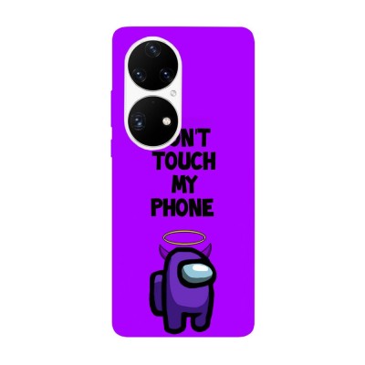 Husa compatibila cu Huawei Nova Y70 model Don&amp;amp;#039;t Touch My Phone, Silicon, TPU, Viceversa foto