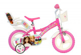 Cumpara ieftin Bicicleta copii DINO BIKES Barbie, roti 12inch, roti ajutatoare (Roz)